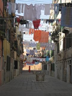 Street drying clothes