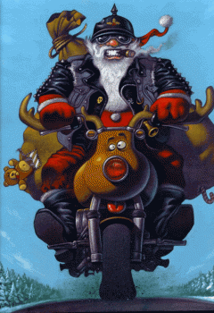 Santa the biker