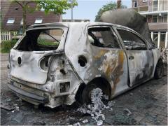 Burned car